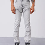 Jeans Flare gris clair