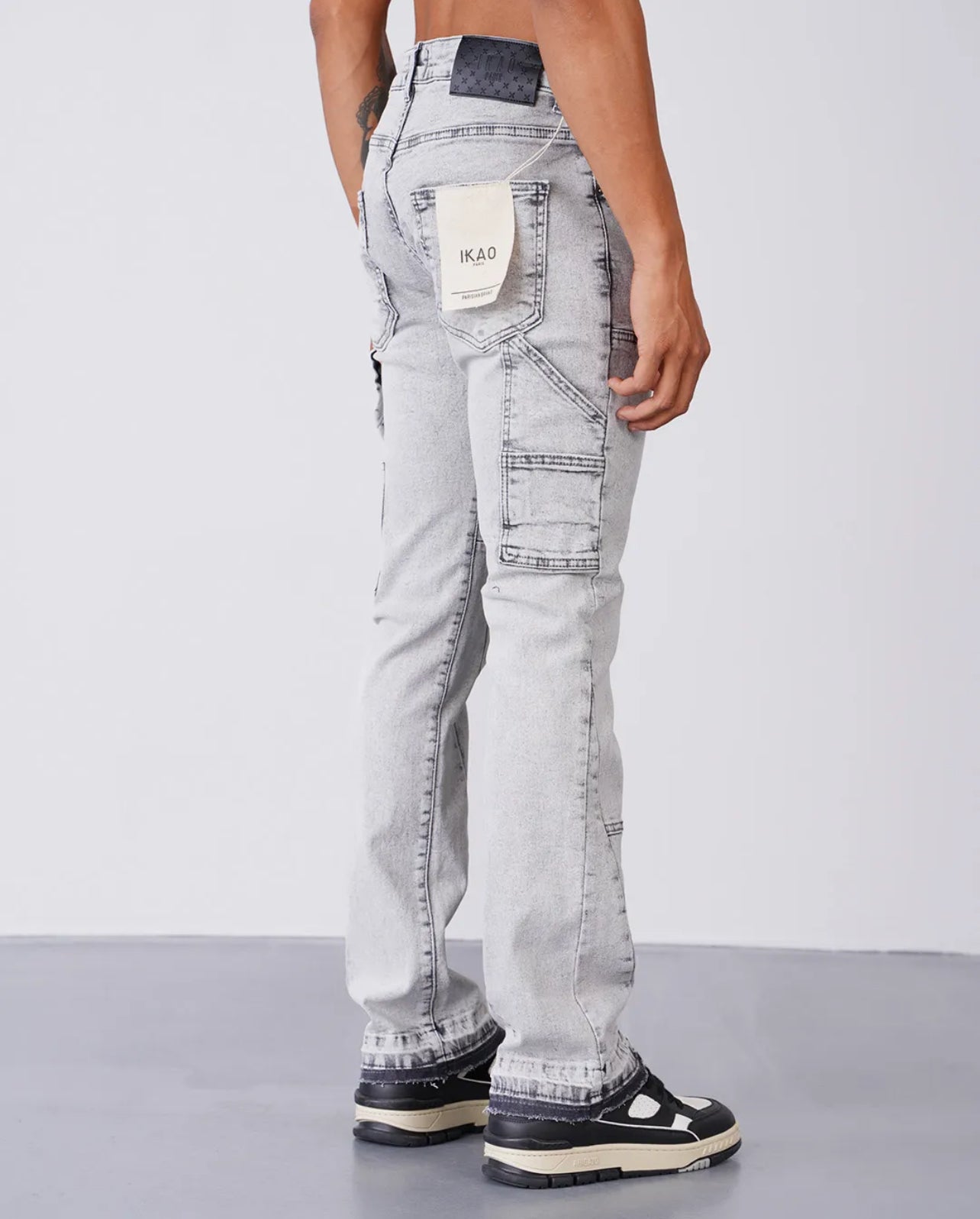 Jeans Flare gris clair