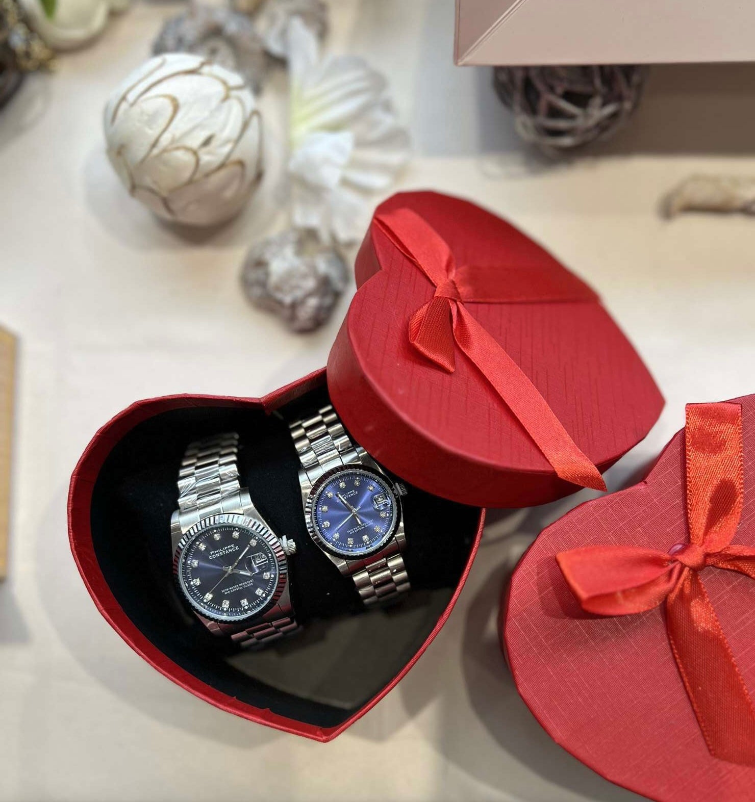 Coffret Couple Argent Bleu