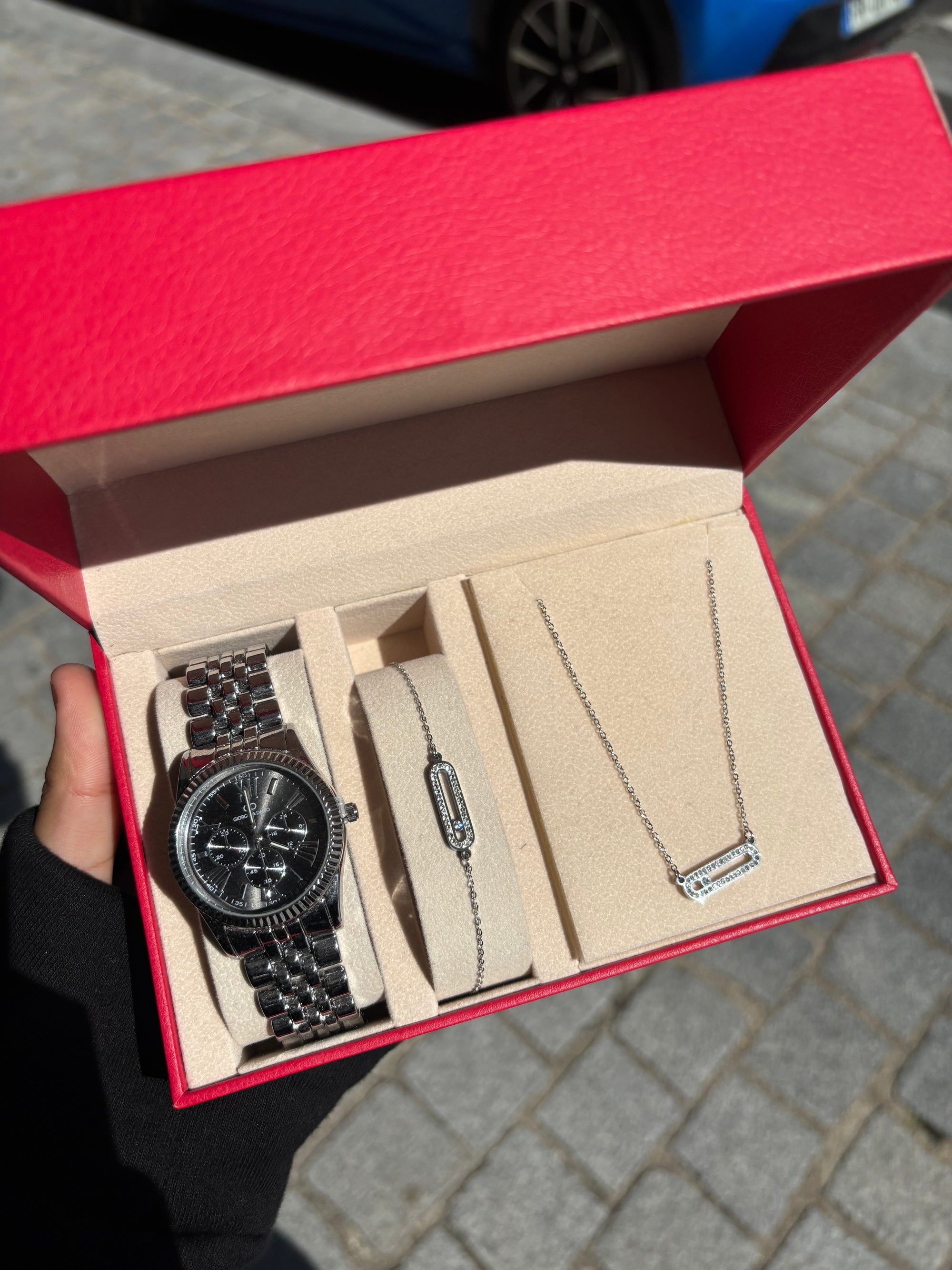 Coffret femme argenté