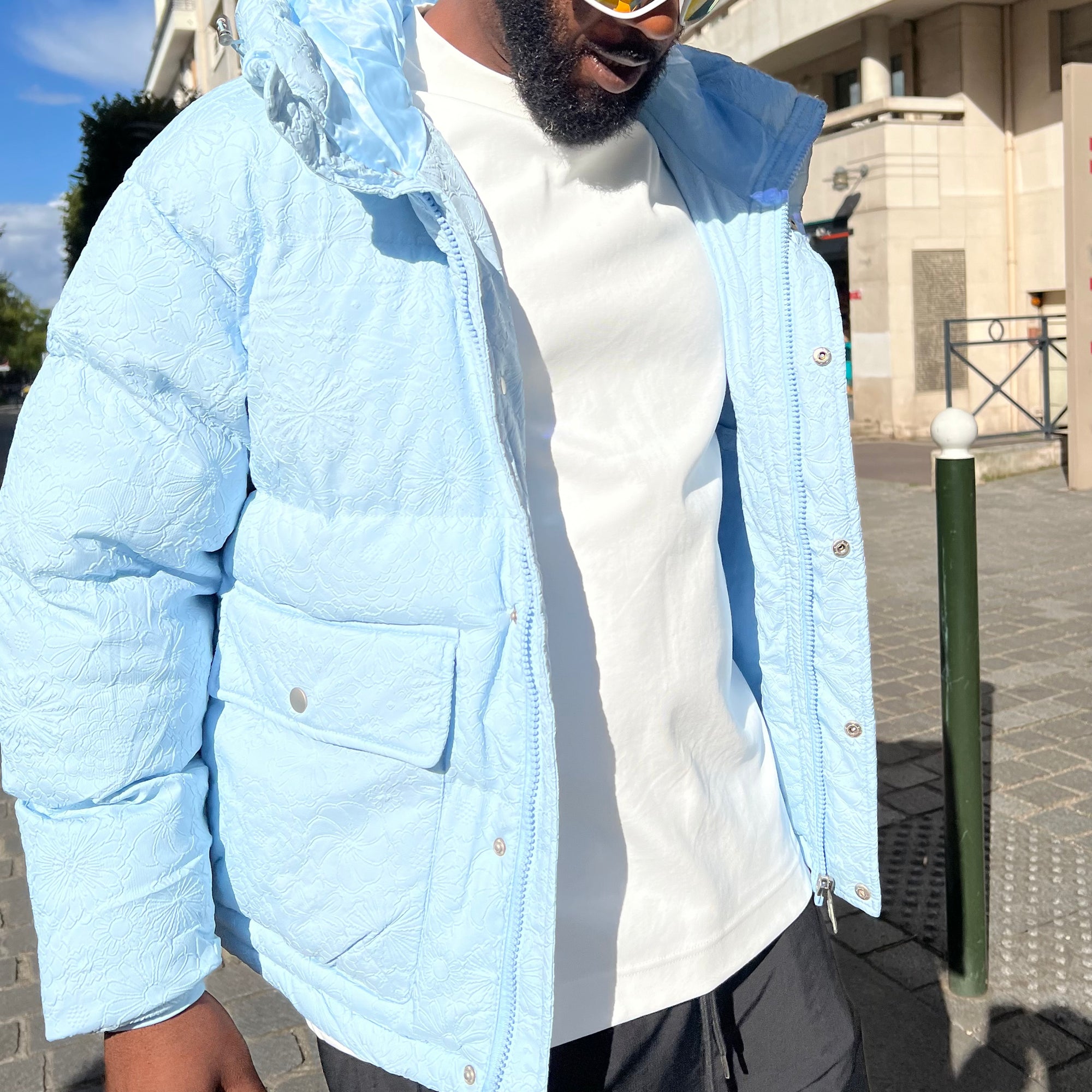 Doudoune Motif bleu