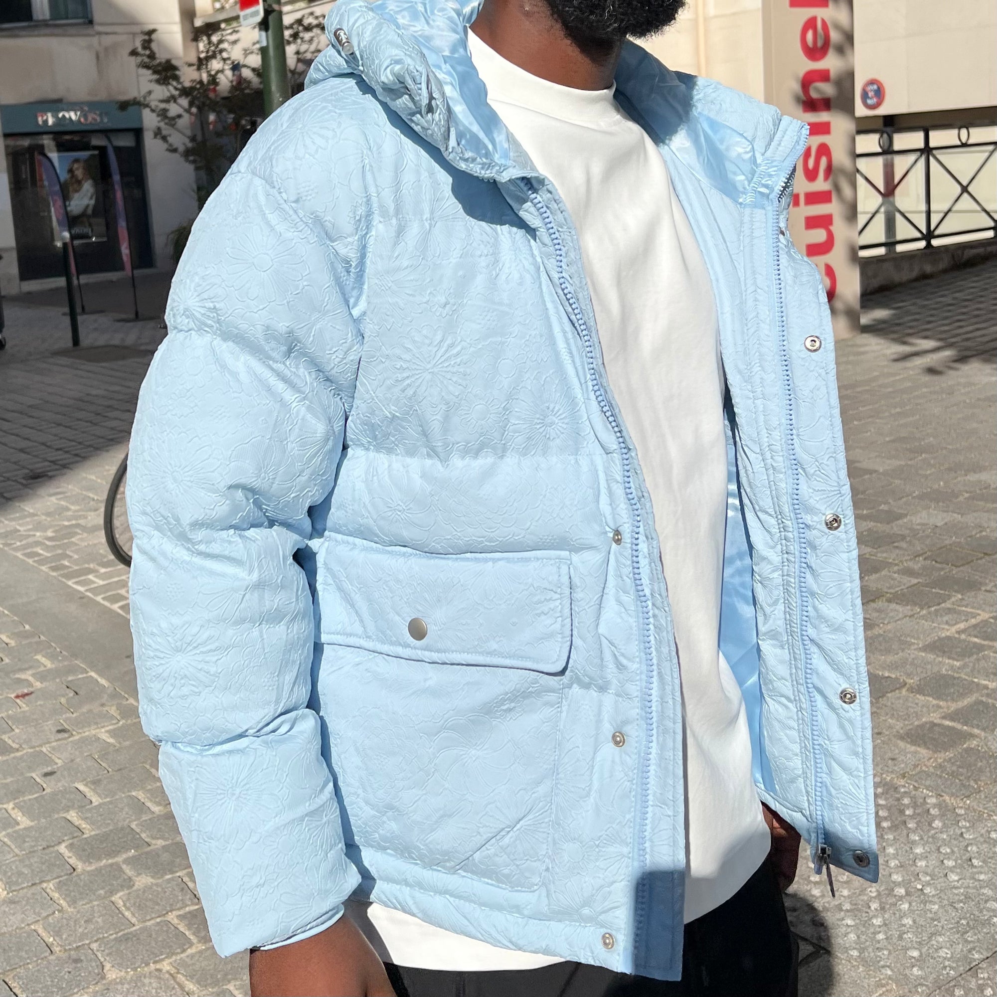 Doudoune Motif bleu