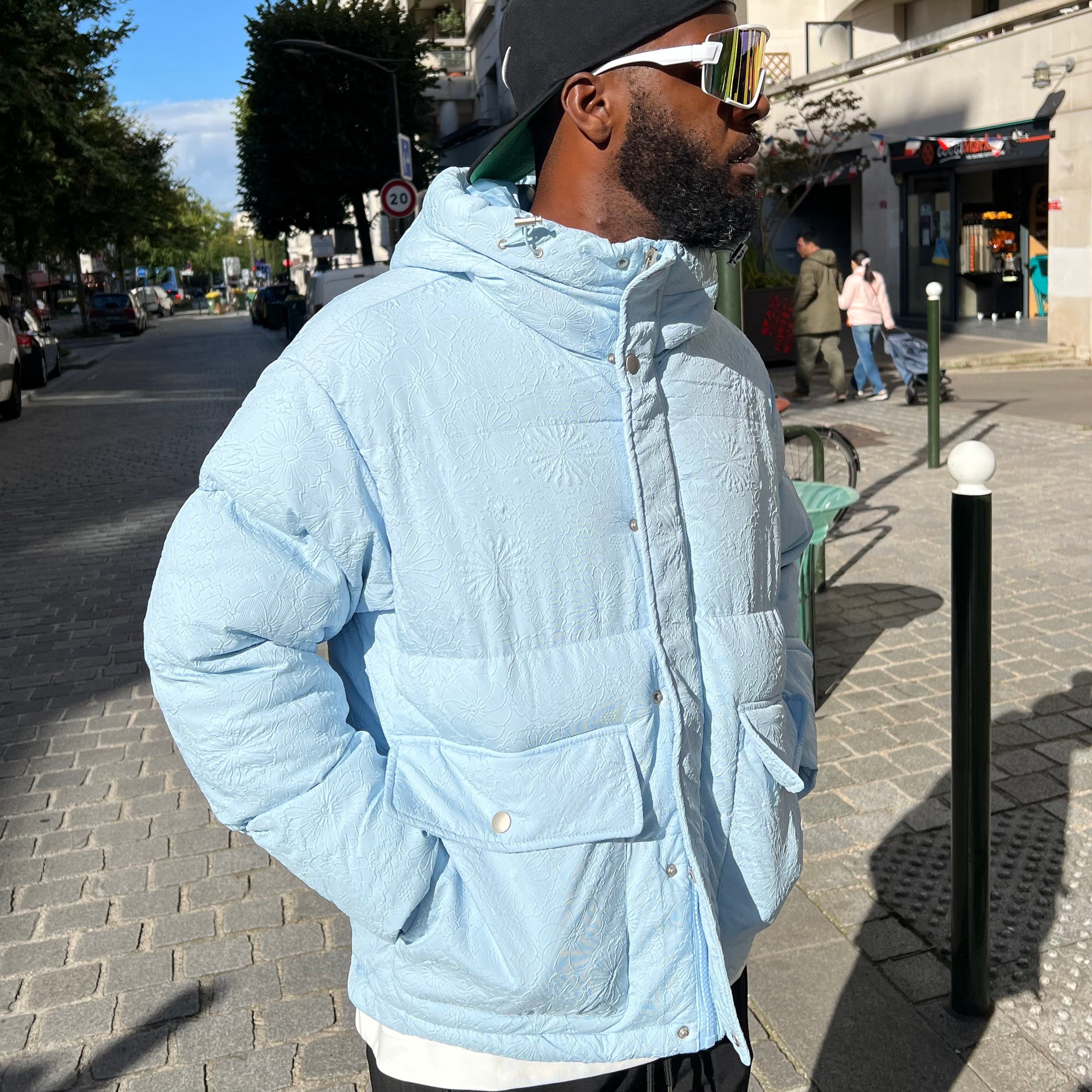 Doudoune Motif bleu