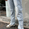 Jeans Flare bleu clair peinture