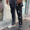 Jeans peinture noir