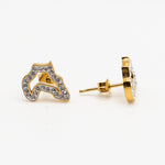 Boucle d’oreille afrique strass