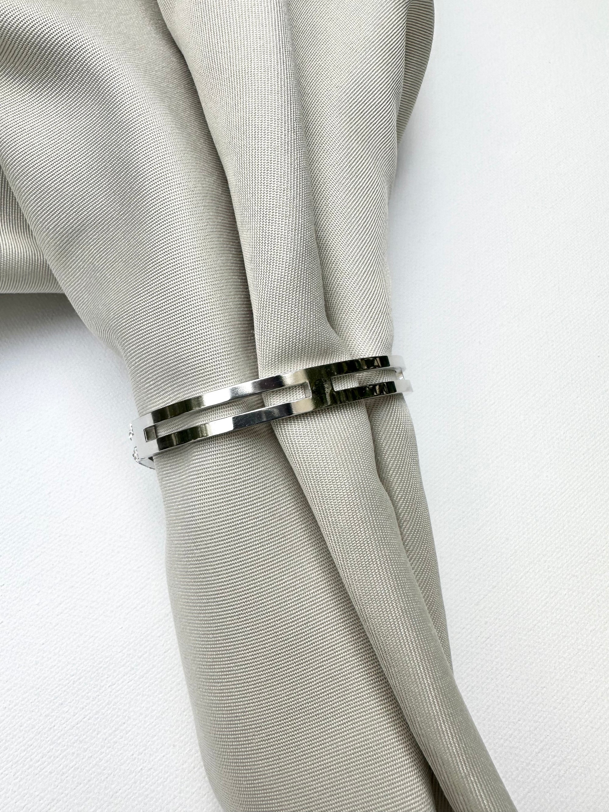 Bracelet serpent argenté