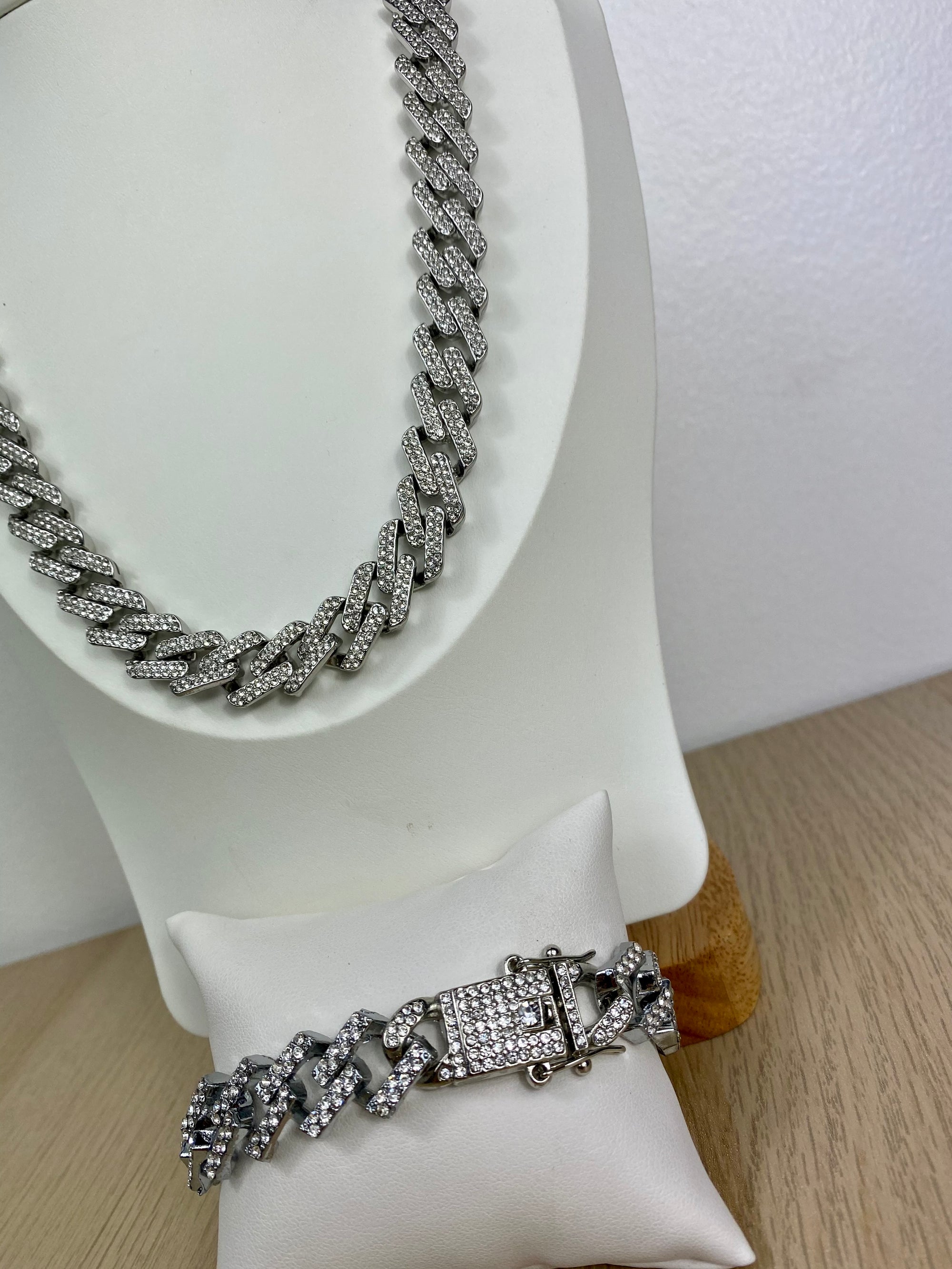 Parure Ice Zebra Argenté