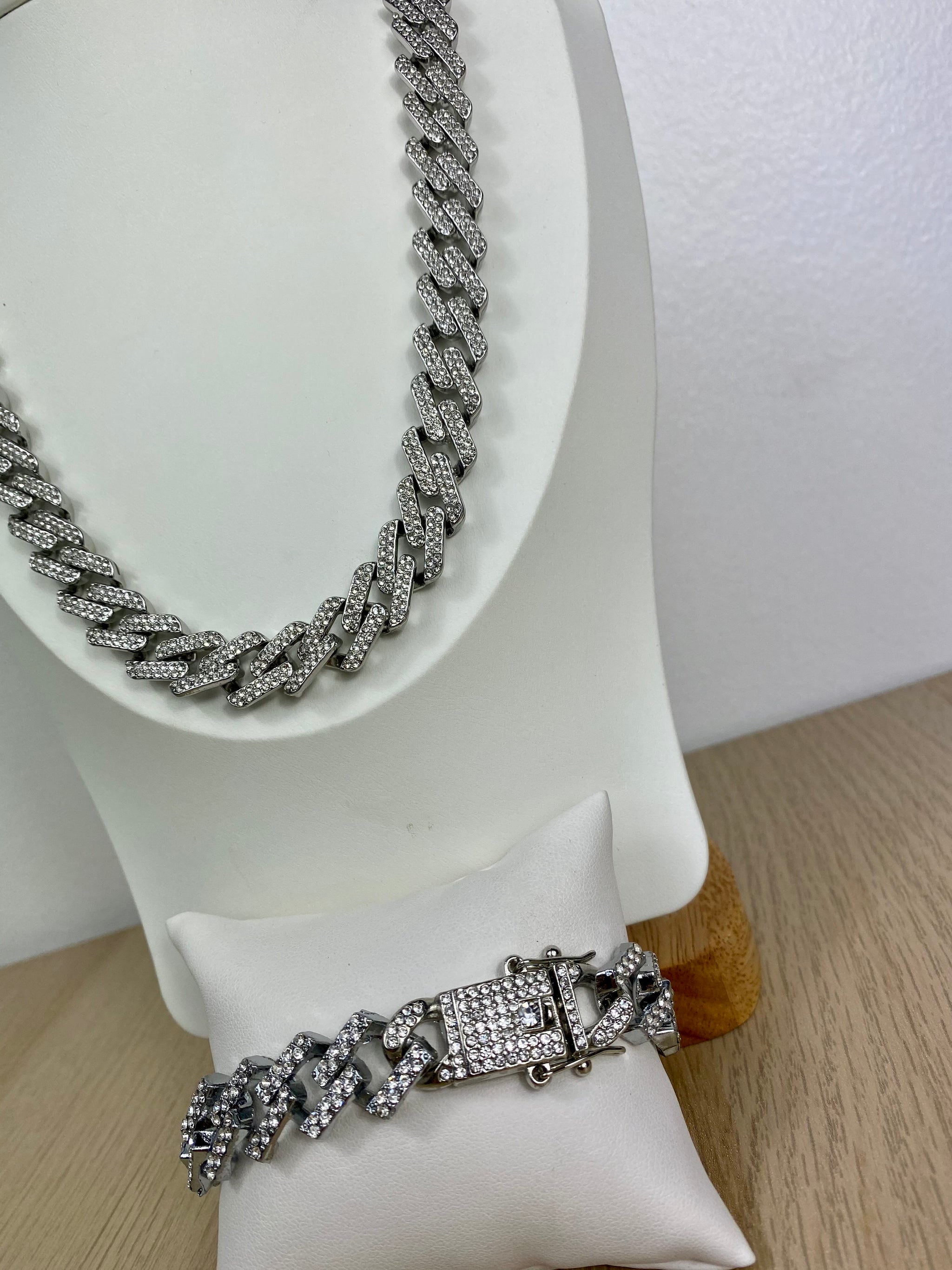 Parure Ice Zebra Argenté