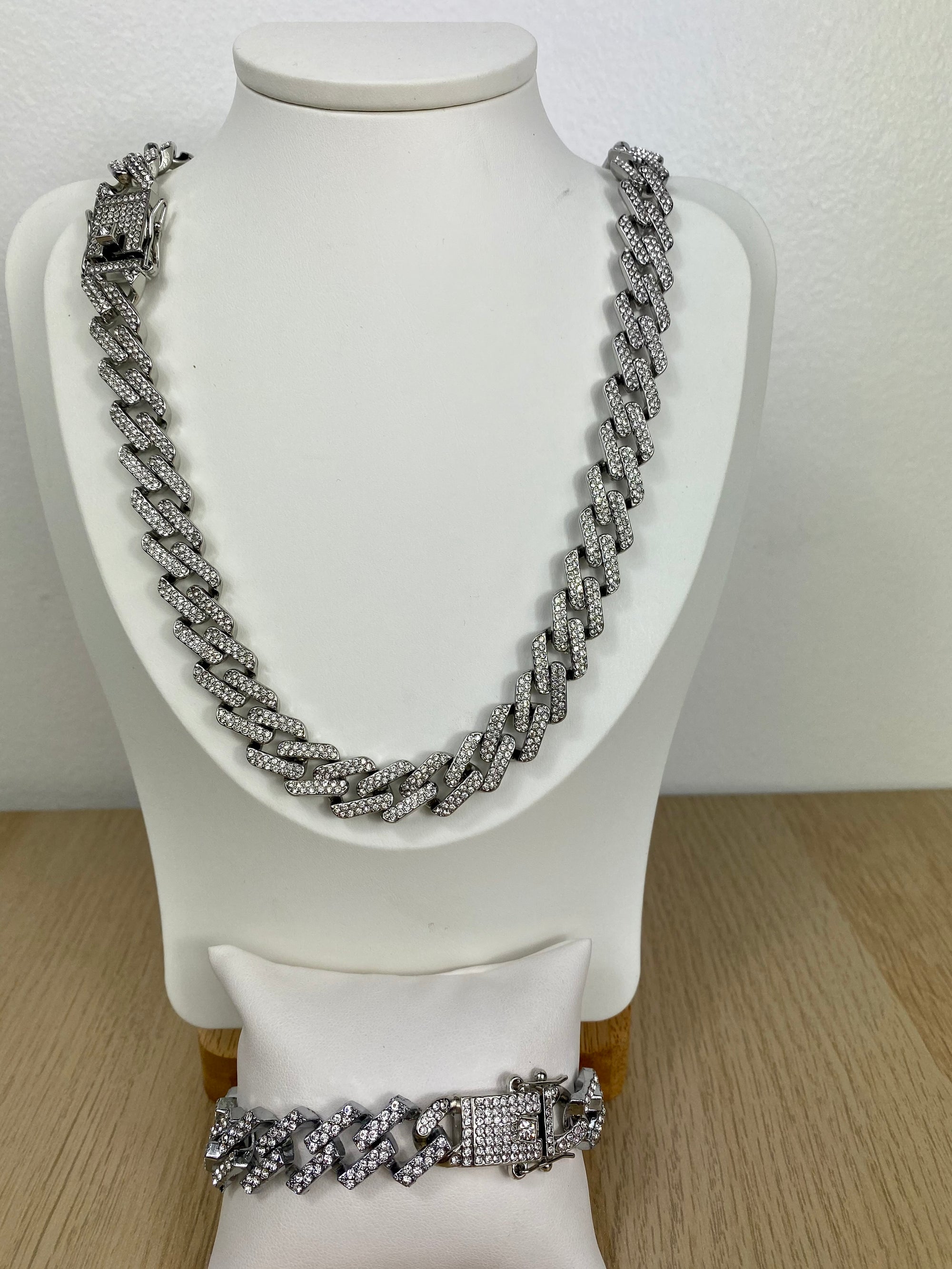 Parure Ice Zebra Argenté