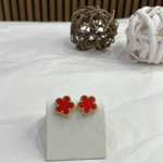 Boucles d’oreilles Fleur rouges