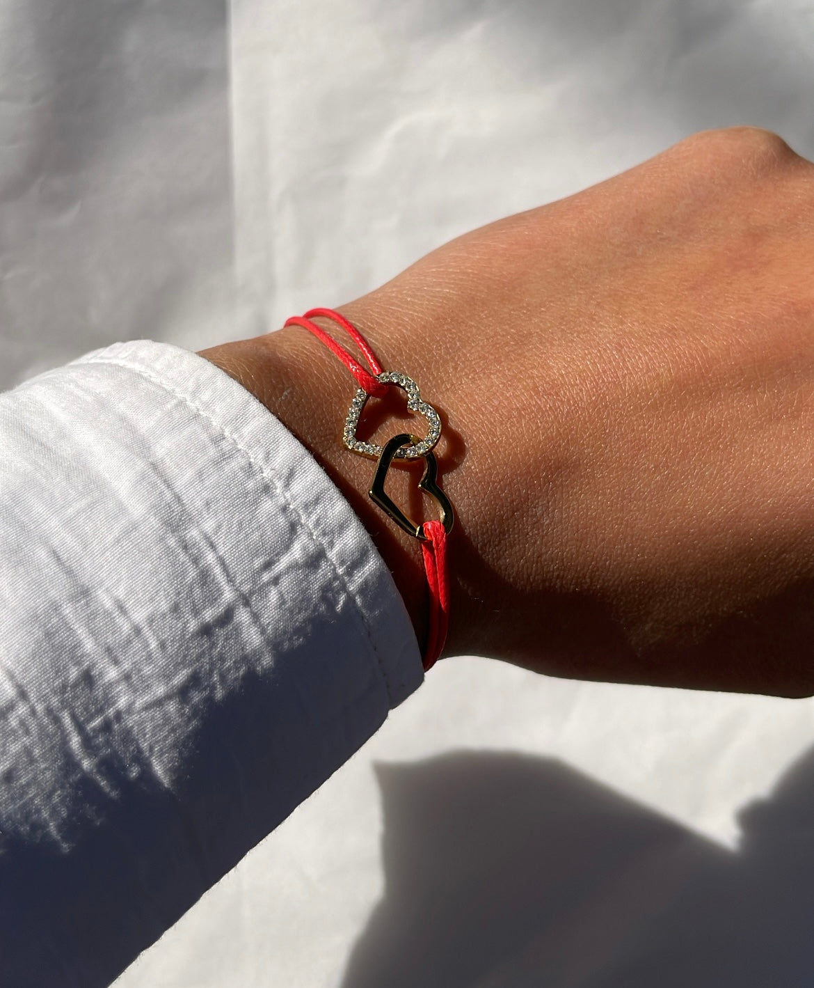 Bracelet cœur rouge