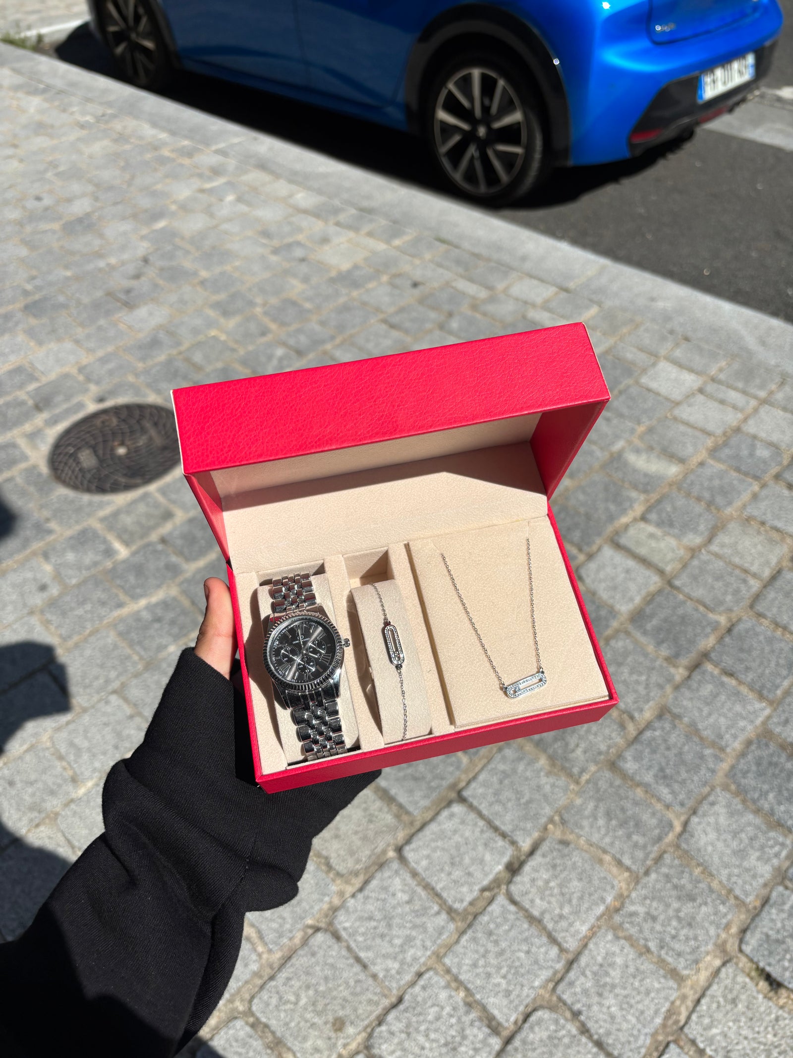 Coffret femme argenté